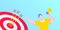 Goal achievemen business concept sport target icon and arrows in the bullseye.