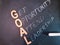 goal full form displaying get opportunity attend leadership on chalkboard