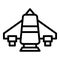 Goal jetpack icon outline vector. Boost speed