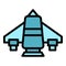 Goal jetpack icon vector flat