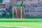 Goal of an outdoor football soccer training field
