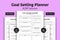 Goal Setting Planner KDP Interior Low and No Content Book