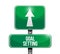 goal setting street sign illustration design