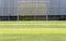 Goal soccer green field background