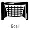 Goal soccer icon, simple black style