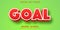 Goal text, game style editable text effect