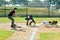 The goal is to skillfully slide to base. Full length shot of a young baseball player reaching base during a match on the