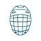 A goalie helmet illustration.. Vector illustration decorative design