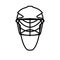 Goalie mask outline icon.