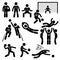 Goalkeeper Actions Football Soccer Cliparts