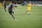 goalkeeper fc krasnodar Andrey Dikan knocks the ball into the box