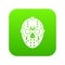 Goalkeeper mask icon digital green