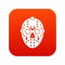 Goalkeeper mask icon digital red