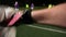 Goalkeeper POV of penalty kick. Save. Youth playing football (soccer).