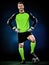 Goalkeeper soccer man isolated