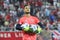 Goalkeeper Sven Ulreich holding balls during the UEFA Champions