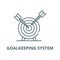 Goalkeeping system vector line icon, linear concept, outline sign, symbol