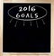 Goals 2016 Chalkboard Resolutions New Year Isolated