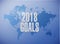 goals 2018 world map sign illustration design