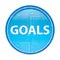 Goals floral blue round button