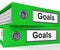 Goals Folders Show Direction Aspirations And Targets