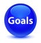 Goals glassy blue round button