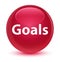 Goals glassy pink round button