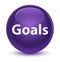 Goals glassy purple round button