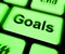 Goals Keyboard Shows Aims Objectives Or Aspirations