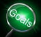 Goals Magnifier Indicates Magnifying Aspirations And Desires