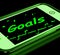 Goals On Smartphone Shows Targets And Objectives