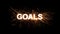 GOALS title word in glowing sparkler