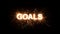 GOALS title word in glowing sparkler