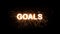 GOALS title word in glowing sparkler