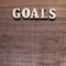 Goals Wooden Background