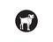 Goat black animals vector logo and symbol