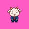 Goat Business Cute Creative Kawaii Cartoon Mascot Logo