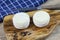 Goat cheese on a cutting board