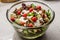 Goat Cheese Salad with Roasted Walnuts,  Cherry Tomatoes and Diced Apple Cubes