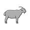 goat domestic animal color icon vector illustration