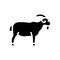 goat domestic animal glyph icon vector illustration