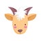 Goat face bovine farm cartoon animal