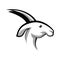 Goat face logo icon side profile