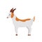 Goat with ginger spots flat color vector character