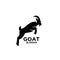 Goat jump black mountain silhouette logo icon designs vector