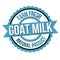 Goat milk label or sticker