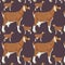 Goat pattern dark lavender background