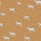 Goat seamless pattern on dark dull yellow background.