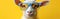 Goat with Shades on Yellow: Humorous Easter Animal Banner