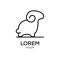 Goat sheep rams line stand icon designs vector simple black illustration